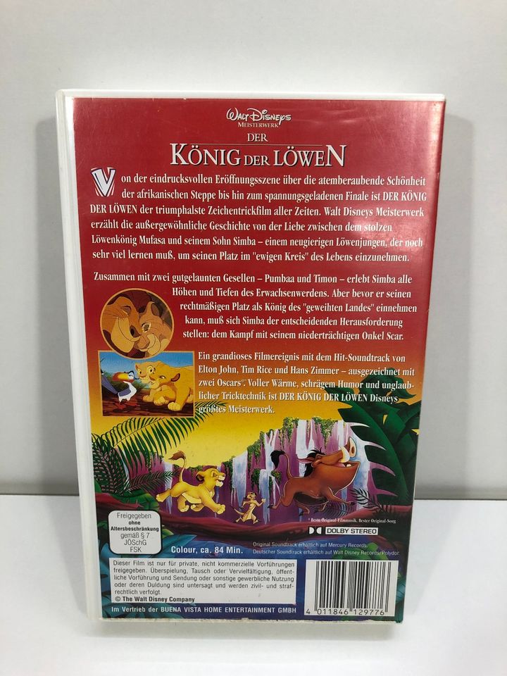 Walt Disneys Der König der Löwen VHS Videokassette Kinderfilm in Dinslaken