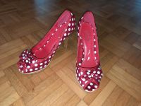 High Heels | Peeptoe | polka dots | 50s style | rot-weiß Kreis Pinneberg - Kölln-Reisiek Vorschau