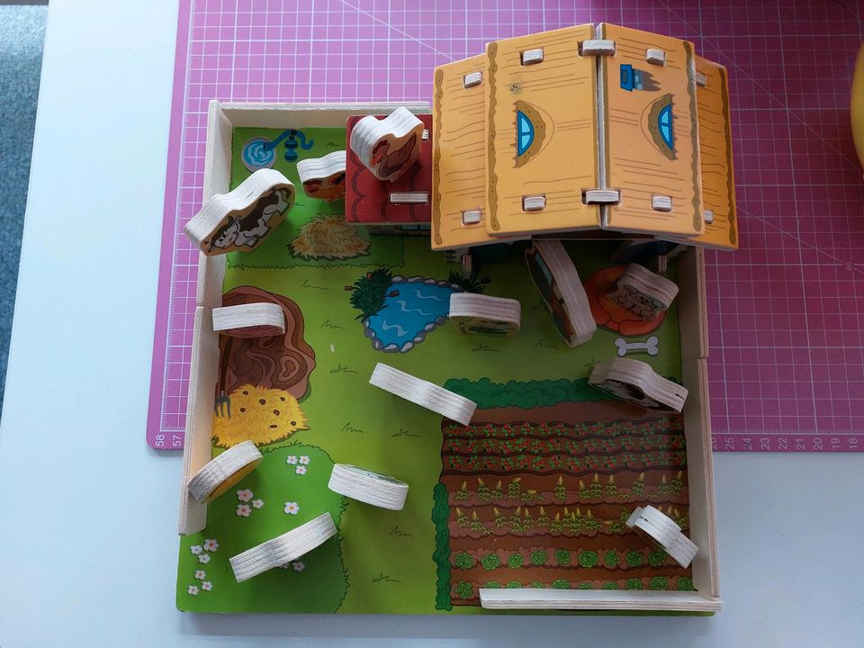 Kinder Spielzeug Holz Bauernhof Puzzle 3D bauen in Ritterhude