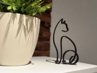 One Line Art, Tier, Katze, Cat, sitzend, Dekoration, 3D Print Art Brandenburg - Bad Belzig Vorschau