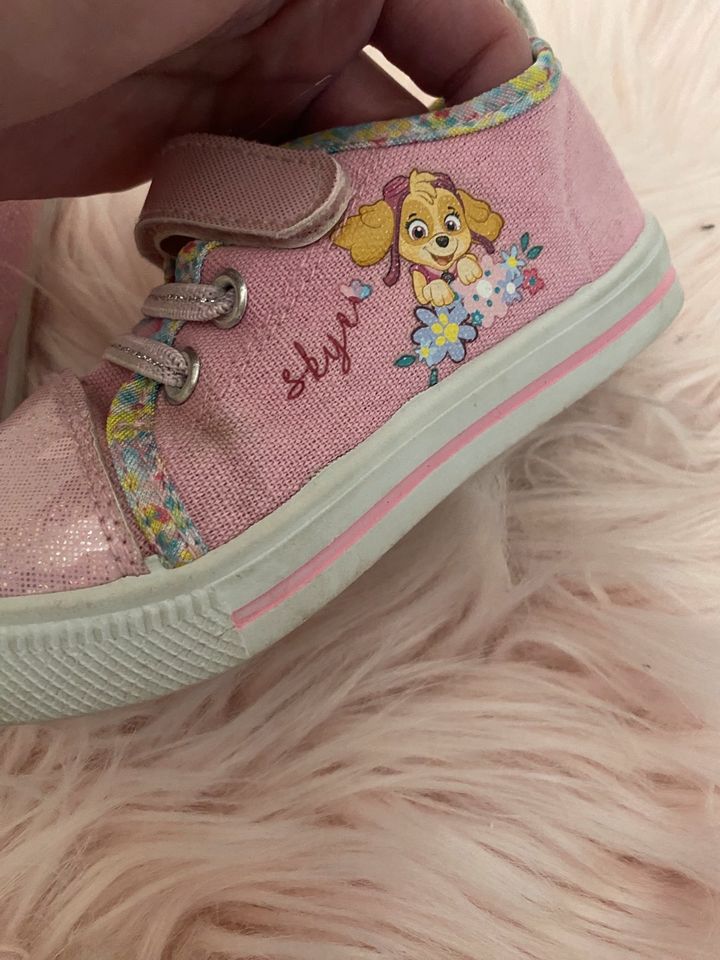 Paw patrol Schuhe rosa Glitzer skye 27 sneaker Stoff Silber in Ganderkesee