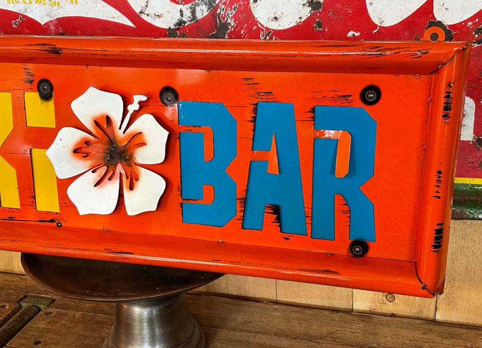 XL TIKI BAR FLOWER SCHILD BAMBUS COCKTAIL ROCKABILLY US DINER USA in Hamm