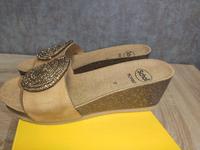 SCHOLL Cala Luna Pantoletten Strass Leder 37 beige neu Saarbrücken - Malstatt Vorschau