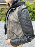 Gipsy Lederjacke grau schwarz mit Kapuze Textil L Nordrhein-Westfalen - Hamminkeln Vorschau