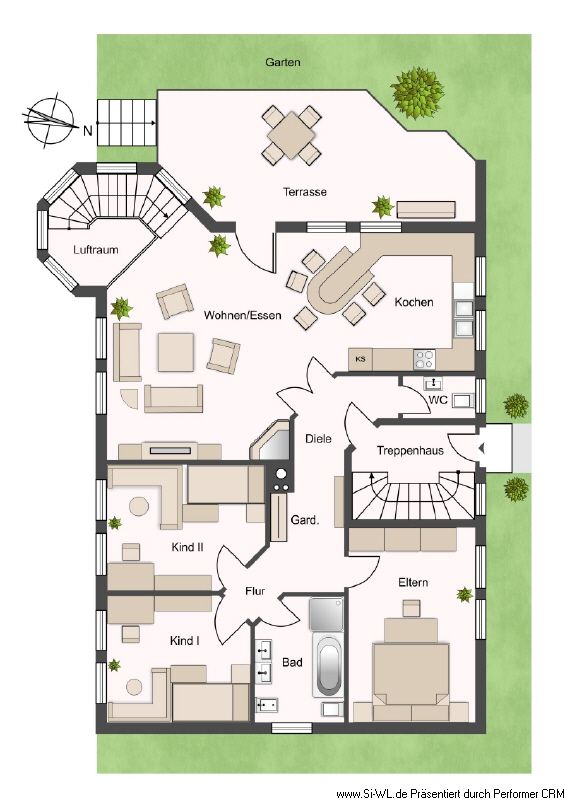 Zweifamilienhaus mit zusätzlichem Büro in Hamburg