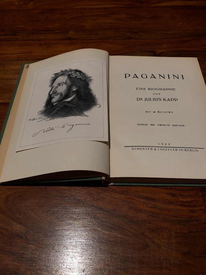 Paganini - Eine Biographie von Julius Kapp 1922 in Neuenkirchen