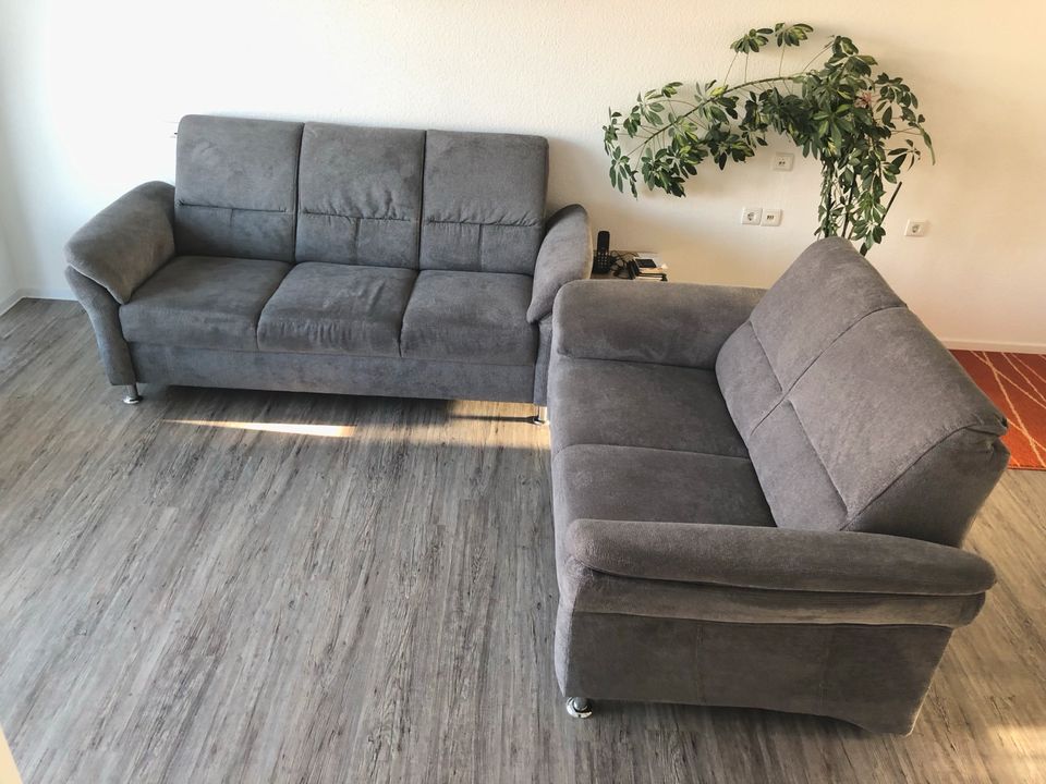 Neuer Couch 3er und 2er Sitzgarnitur Grau Sofa NEU⭐️ in Rastatt