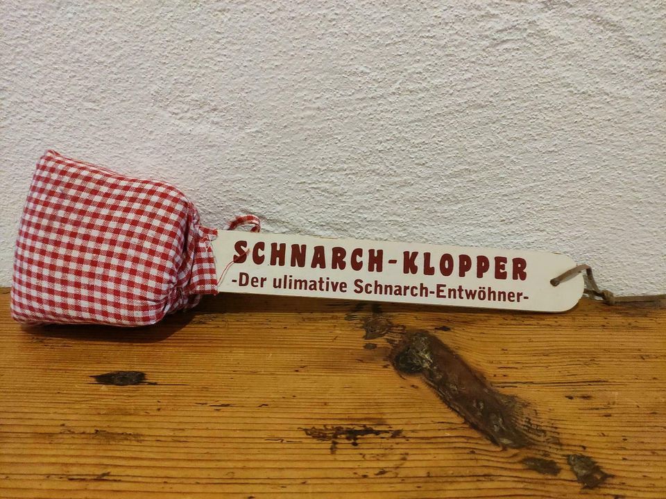 Schnarchstopper, lustig, Scherzartikel Schnarch-Klopper in Mitterskirchen
