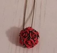 Mode-Schmuck Hals-Kette 40 cm Rosen-Kugel Rot Metall Sachsen-Anhalt - Schönhausen (Elbe) Vorschau