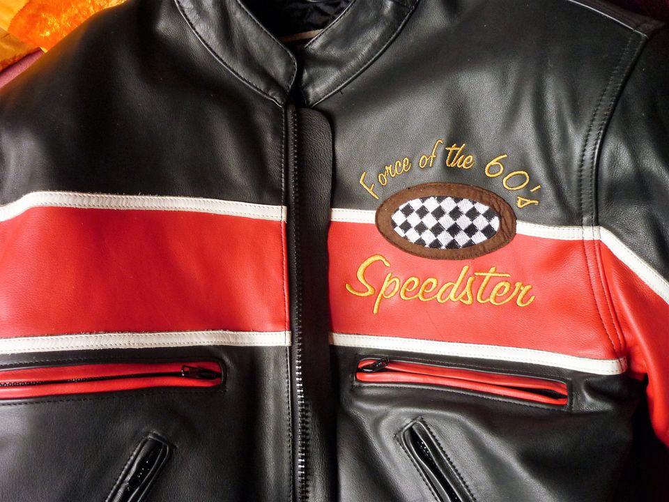 Motorrad Leder Jacke 60´s  Speedster  NEUwertig Gr.52 in Gröbenzell