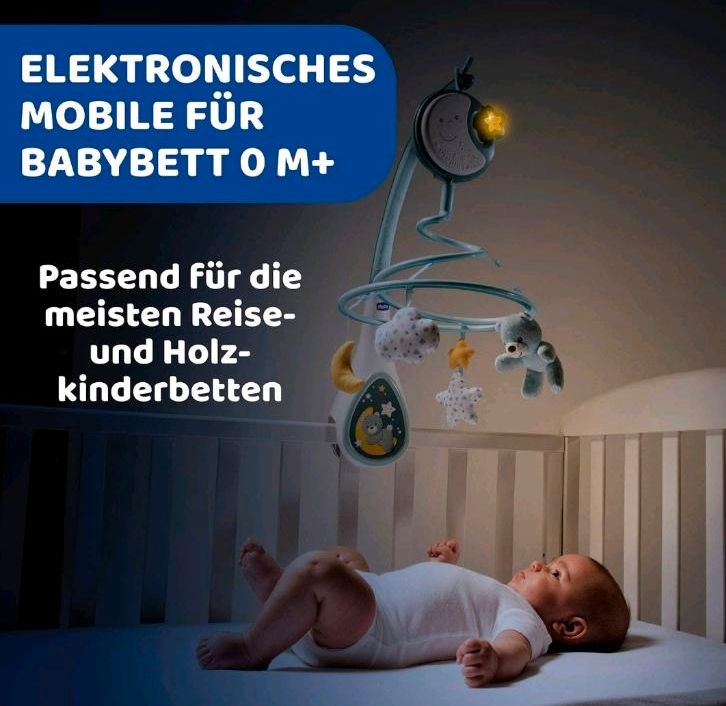 Chicco Spieluhr Babybett Mobile mit Licht und Musik in St. Ingbert