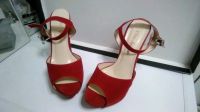 Plateau High Heel Sandaletten Samt Rot Gr.37/38 inkl. Versand Berlin - Hellersdorf Vorschau