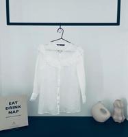 Zara Bluse mit Lochstickerei weiß xs Bayern - Schwabach Vorschau