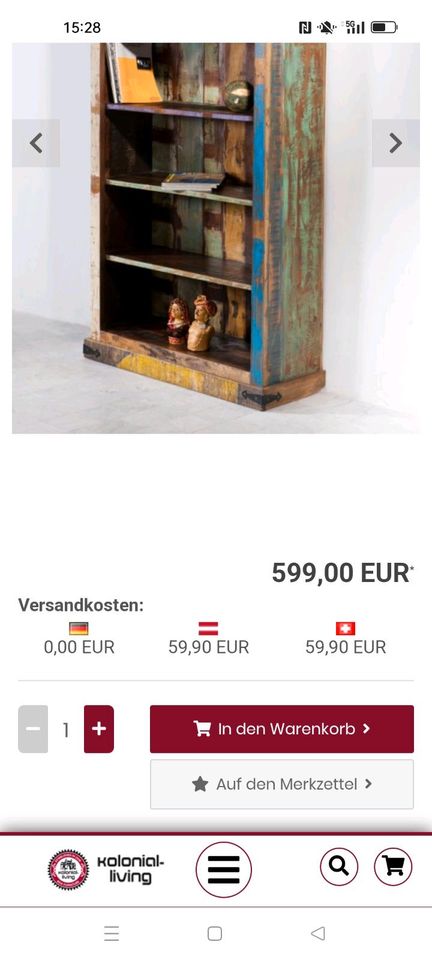 Regal/Holz/Massiv/shabby schick/Indonesien/ in Essen