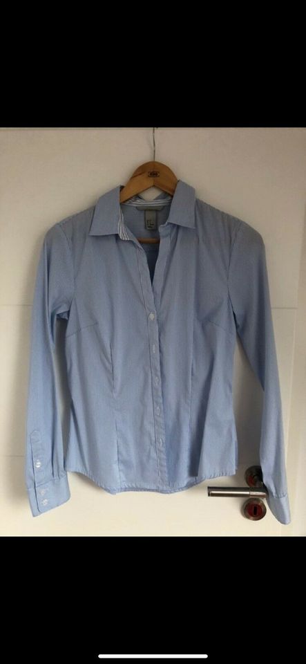 Bluse gestreift Gr. 36 S von H&M hellblau/weiß neu in Taura