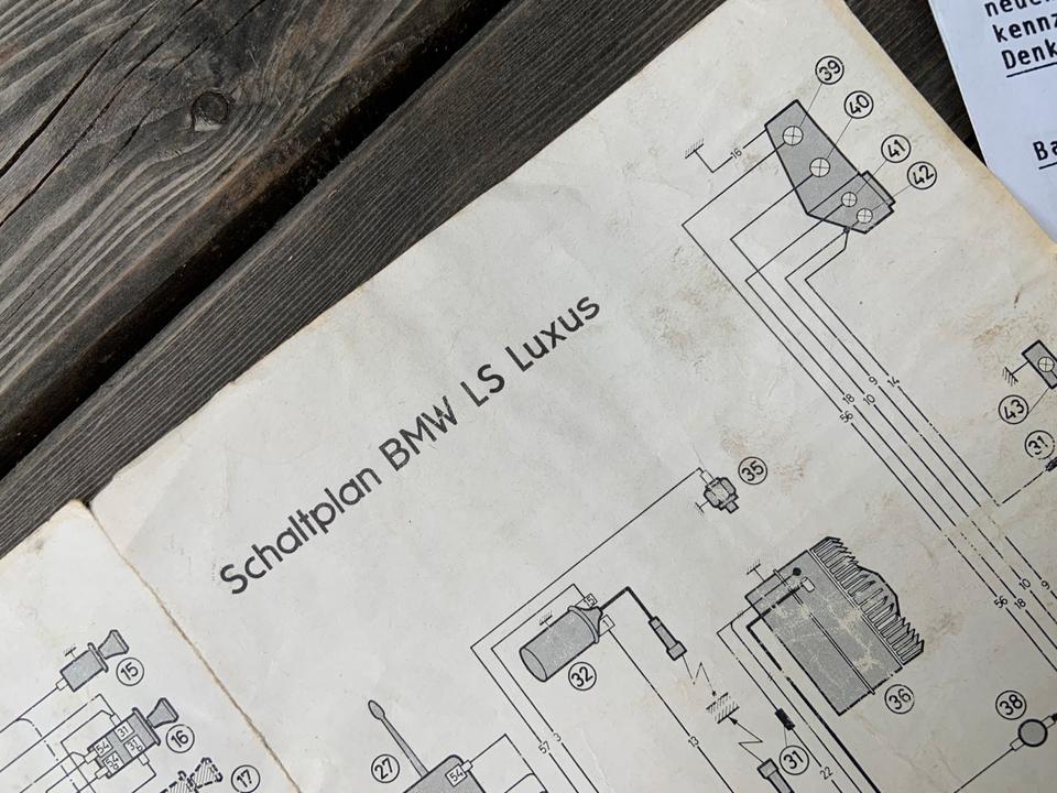 BMW 700 LS Pflegedienstanleitung, Abschmierplan, Schaltplan, Teil in Kolbermoor