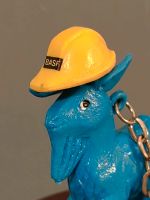 BASF - Werbefigur - Ziege mit Helm - Schlüsselanhänger - wie neu Mitte - Tiergarten Vorschau
