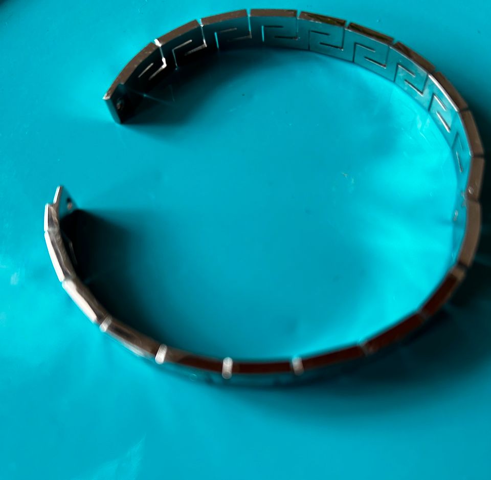 Edelstahl Silberarmband mit Mäander, griechisches Armband.Neu! in Allmersbach