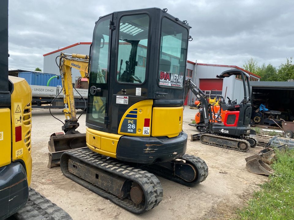 MINIBAGGER Kurzheck KOMATSU PC 26 MR-3 BJ 2018 Netto: 23.300 € in Windischleuba