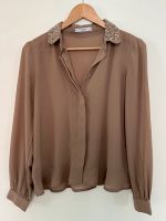 Mango Bluse Shirt Oberteil transparent beige braun Gr. S Neuhausen-Nymphenburg - Neuhausen Vorschau