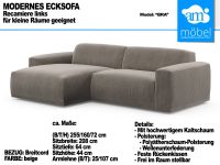 Sofa Couch Wohnlandschaft L Form, Modern, Cordstoff beige Bremen - Huchting Vorschau
