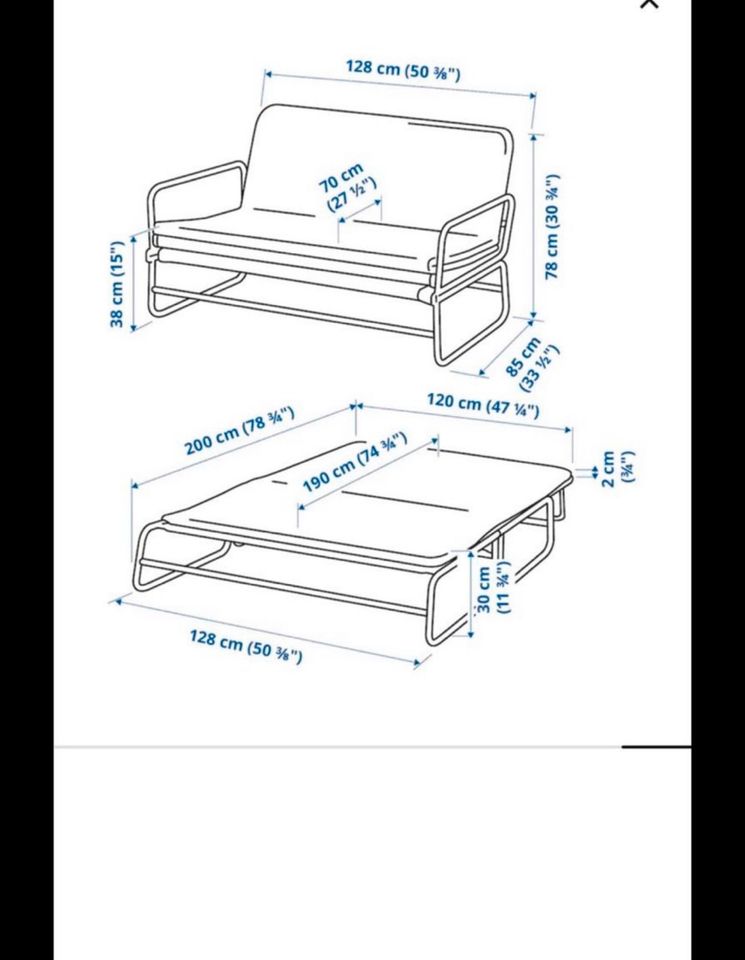 Sofa/Bettsofa ikea in Datteln