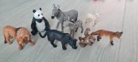 8 Schleich Tiere, gebr.,  u.a. Esel, Panda, Fuchs, Löwe, Faultier Bayern - Volkach Vorschau
