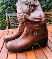 Stiefel Paul Green Gr. 5,5 braun Leder!! Hessen - Groß-Zimmern Vorschau