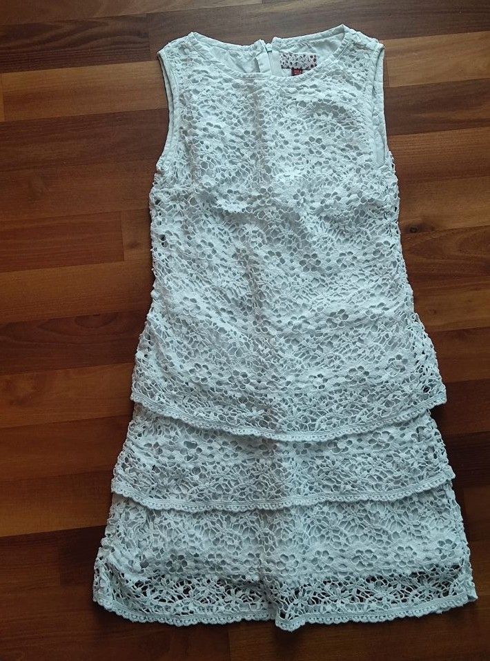Review - Kleid - weiß - mit Spitze - Größe 152 / 158 - festlich in Solingen