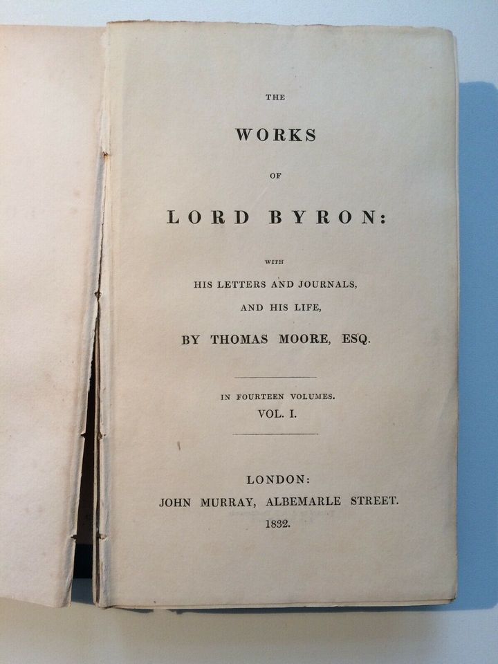 Lord Byron Erstausgabe von Thomas Moore 1832-33 in 17 Bänden in Mannheim