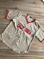 Cooles T-Shirt baseball look mit Schrift in beige / schwarz Bayern - Frensdorf Vorschau