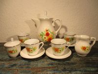 Vintage Mokka Service Blumen Dekor für 4 Personen Kaffee Espresso Nordrhein-Westfalen - Neuss Vorschau