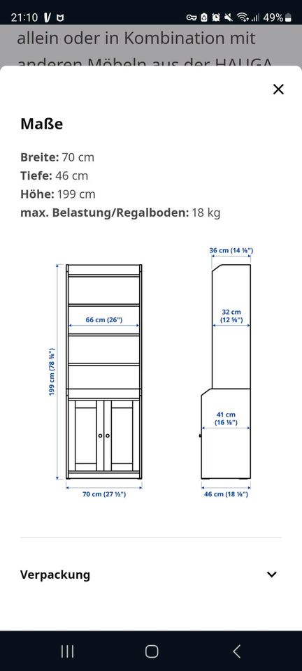 IKEA Hauga Einlegeboden in Linden