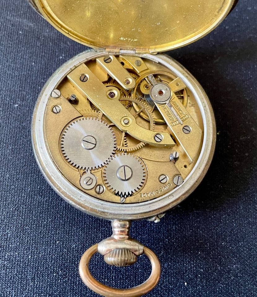 3 alte Taschen Uhren 800er Silber Antik + Aufsteller Messing in Lübeck