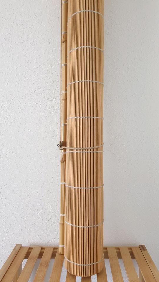 120x175cm Natur Bambus-Rollo Holz-Jalousie Holz-Rollo Raffrollo in Burglengenfeld