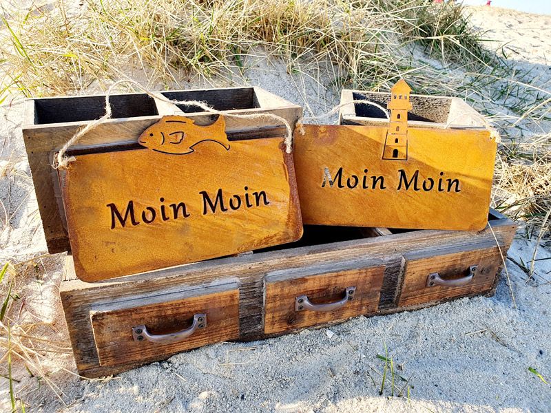 ⚓ Hängeschild "Moin Moin" Edelrost Schild zum Hängen *NEU/PAYPAL* in Steinfurt