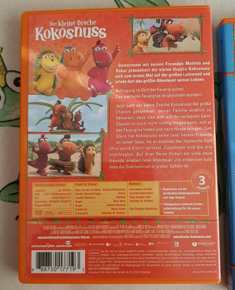 Der kleine Drache Kokosnuss zwei DVDs Feuerfeste Freunde TV-Serie in Teublitz