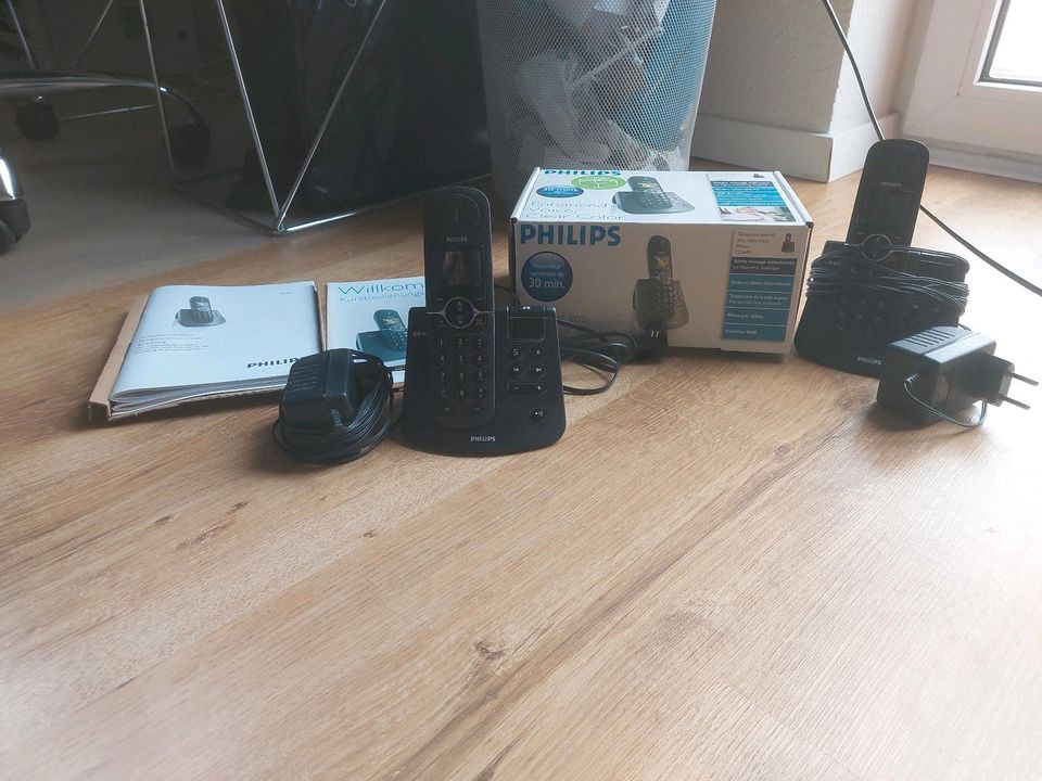 2x Philips Telefon CD645 mit Anrufbeantworter / OVP in Woltersdorf