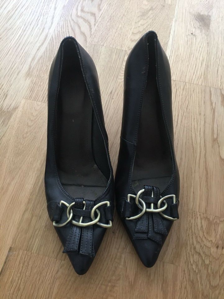 Damen Schuhe Pumps High heels  Größe 37 braun Gold Business in Bismark (Altmark)