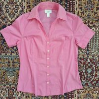 Gr. 34/36 Ann Taylor LOFT Rosa Kurzarm Sommer Hemd Pink Bluse Berlin - Köpenick Vorschau