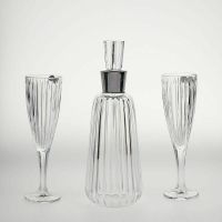 Bleikristall Glas Karaffe 835 Silbermontur WTB Böhmen, Champagner Sachsen - Stolpen Vorschau