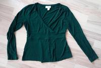 Heine schönes flaschengrünes Langarmshirt in Wickeloptik Gr. 38 Bayern - Eckental  Vorschau
