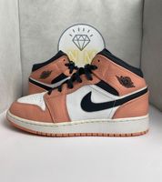 ✅Nike Jordan 1 Mid GS Pink Quartz (Aprikosefarben/Weiß) 39 6,5Y Sachsen - Treuen Vorschau