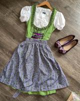 ❤️ Dirndl in Gr. 36/38, grün/voilett/weiss+ Ballerina Gr.38 ❤️ Niedersachsen - Wiesmoor Vorschau