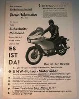 BMW-Prospekte "GLÄSER Sicherheitsmotorrad" 1972 / 73 (2 Stück) Rheinland-Pfalz - Neustadt an der Weinstraße Vorschau