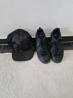 H&M Set Schuhe Gr. 39 Sneaker Leder Cappy Nylon Schwarz glänzend Bayern - Senden Vorschau