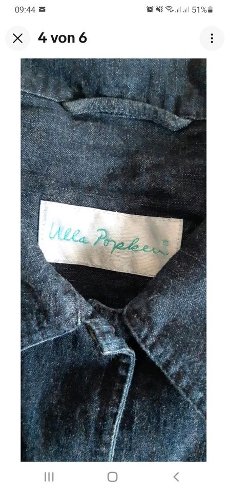 ULLA POPKEN Wunderschöne Jeans-Bluse Größe 54 in dunkelblau  *NEU in Korschenbroich