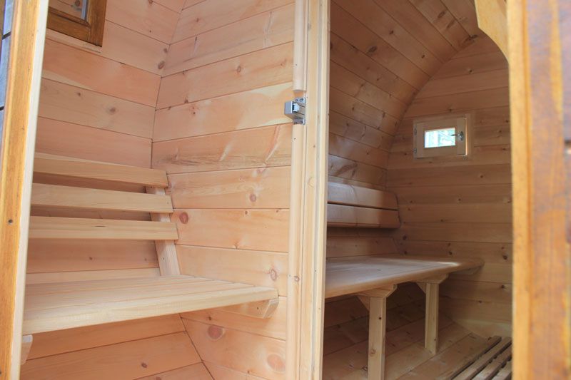 Sauna Fass-Sauna aus Sibirische Zeder Ø220x300cm Holz- oder Elektro-Ofen Fasssauna in Essen