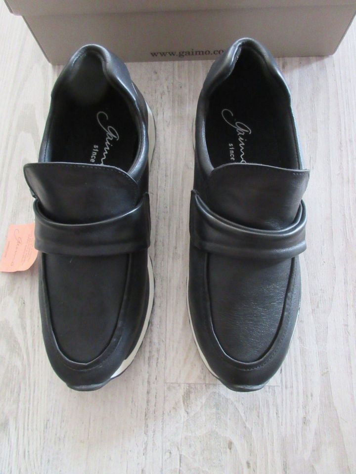 NEU Gaimo Sneaker Loafer Gr. 39 / 38,5 schwarz Slip On in Düren