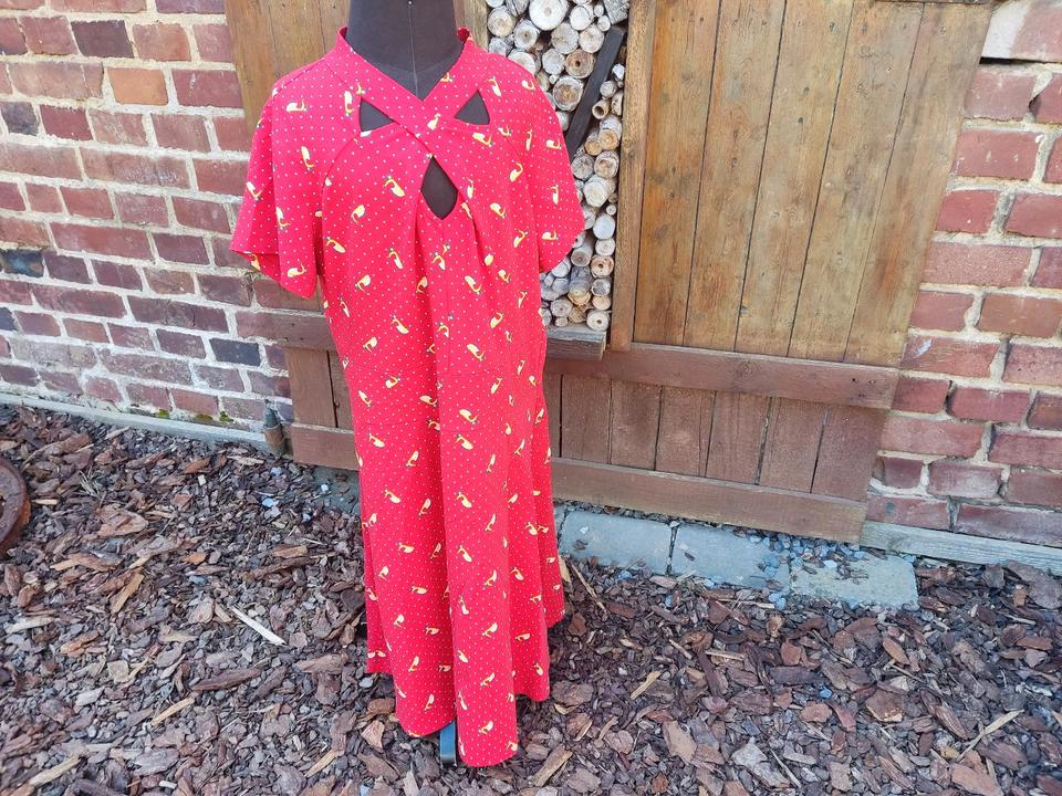 Blutsgeschwister Kleid rot weiss Punkte Vespa Gr. XL Neu in Heinsberg